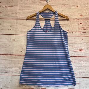 Lululemon Cool Racerback Tank in Yachtie Stripe Pool Party/Miami Pink Sz 12